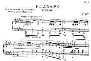 Two Polonaises S.223（2首波洛奈兹舞曲·E大调） 钢琴乐谱