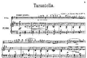 Tarantelle（Op.55 No.8）（长笛+钢琴伴奏） 长笛乐谱