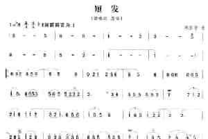 短发 笛箫乐谱