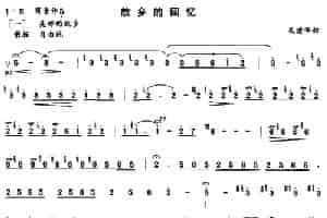 故乡的回忆 笛箫乐谱