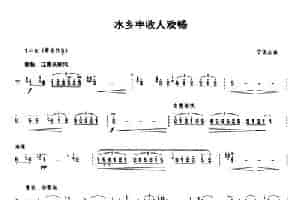 水乡丰收人欢畅 笛箫乐谱