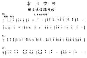 笛子吐音练习曲 笛箫乐谱