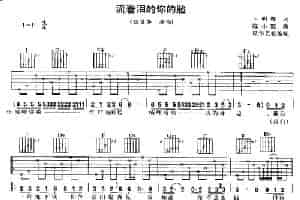 流着泪的你的脸 吉他乐谱