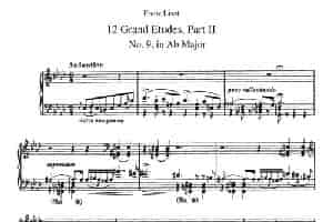 12 Grand Etudes S.137（12首华丽的练习曲·9） 钢琴乐谱
