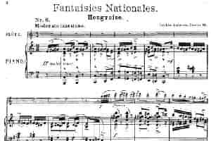 Fantaisies nationales. Hongrois.（Op.59 No.6）（长笛+钢琴伴奏） 长笛乐谱