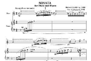 Sonata（长笛+钢琴） 长笛乐谱