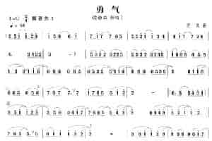 勇气 笛箫乐谱