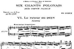 6 Chants Polonais S.480（6首波兰歌曲·Ⅵ） 钢琴乐谱