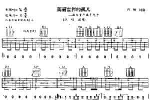 美丽世界的孤儿 吉他乐谱