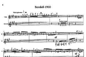 Histoire du Tango：1、Bordel 1900（长笛+吉他） 长笛乐谱