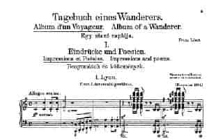Album d'un Voyageur S.156（旅行者札记·第一册）（印象与诗篇·1. 里昂 Lyon） 钢琴乐谱