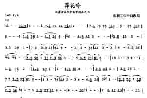 葬花吟（洞箫谱） 笛箫乐谱