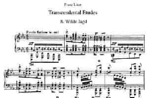 12首超级技巧练习曲：Wilde Jagd（狩猎） 钢琴乐谱