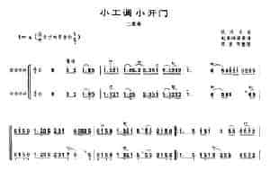 小工调小开门（二重奏 [唢呐谱]） 乐器谱