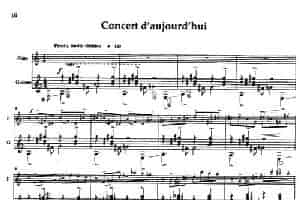 Histoire du Tango：4、Concerto d’aujourd’hui（长笛+吉他） 长笛乐谱