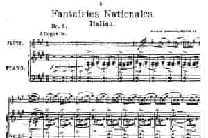 Fantaisies nationales. Op. 59, 5.（长笛+钢琴伴奏） 长笛乐谱