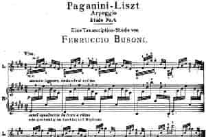 6首帕格尼尼大练习曲（Arpeggio Etude Nr.4） 钢琴乐谱