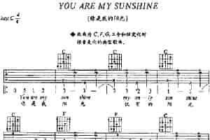 You Are My Sunshine（你是我的阳光） 吉他乐谱