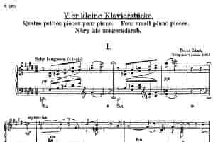 5 Klavierstücke S.192（5首钢琴小品·Ⅰ） 钢琴乐谱
