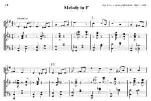 Melody in F（小号+钢琴伴奏） 铜管乐器谱