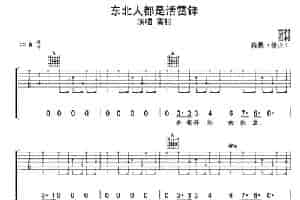 东北人都是活雷锋（蒋勇修正版） 吉他乐谱