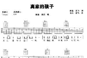 离家的孩子 吉他乐谱