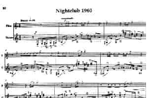 Histoire du Tango：3、Nightclub 1960（长笛+吉他） 长笛乐谱