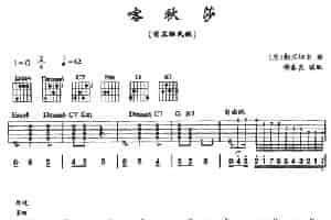 喀秋莎 吉他乐谱