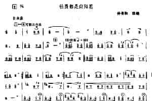 社员都是向阳花（唢呐谱、钟冬和改编版） 乐器谱