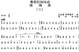 彝族民间乐曲：唢呐曲（二） 乐器谱