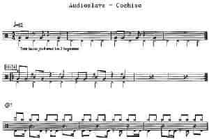 爵士鼓谱：Audioslave - Cochise 乐器谱