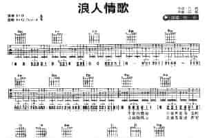 浪人情歌 吉他乐谱