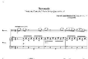 Serenade “Andante Cantabile”from String Quartet No. 8（巴松+钢琴伴奏） 铜管乐器谱