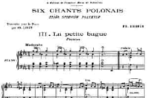 6 Chants Polonais S.480（6首波兰歌曲·Ⅲ） 钢琴乐谱