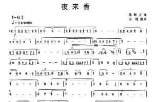 夜来香 笛箫乐谱