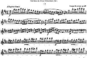 斯勒新老风格长笛练习重奏曲（第三部分）（NO.12） 长笛乐谱