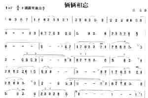 俩俩相忘 笛箫乐谱