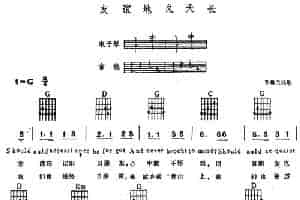 友谊天长地久（电子琴吉他弹唱谱） 电子琴乐谱