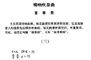 大关苗族唢呐吹奏曲调：喜事类（三） 乐器谱