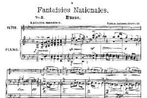 Fantaisies nationales. Op. 59, 3. （长笛+钢琴伴奏） 长笛乐谱