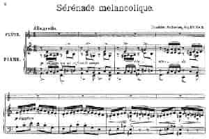 Serenade melancolique（Op.57 No.2）（长笛+钢琴伴奏） 长笛乐谱