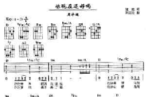 你现在还好吗（娃娃词 刘志宏曲） 吉他乐谱