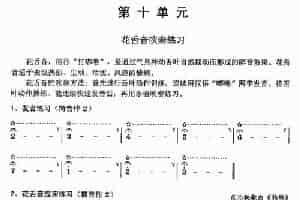 花舌音吹奏练习（唢呐） 乐器谱