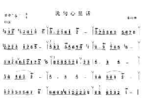 说句心里话 笛箫乐谱