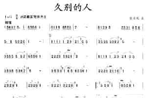久别的人 笛箫乐谱