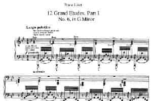 12 Grand Etudes S.137（12首华丽的练习曲·6） 钢琴乐谱