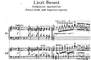 6首帕格尼尼大练习曲（Andantino capriccioso） 钢琴乐谱