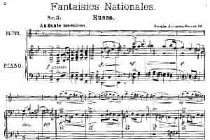 Fantaisies nationales.  Russe. （Op.59 No.3）（长笛+钢琴伴奏） 长笛乐谱