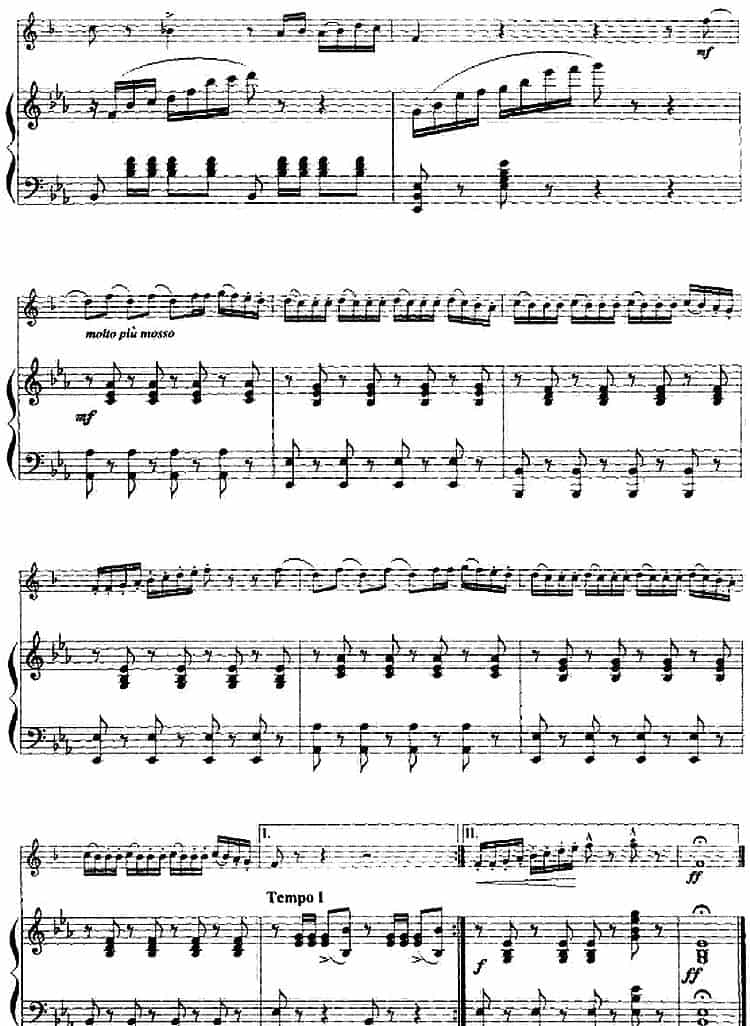 那波里舞曲（小号+钢琴伴奏） 铜管乐器谱_第3张