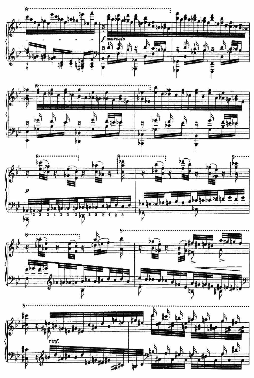 12 Etudes d'execution Transcendante S.139（12首超技练习曲·5） 钢琴乐谱_第4张